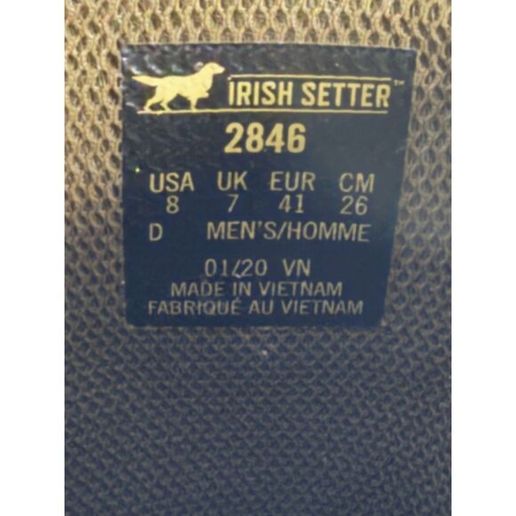 Irish Setter VaprTrek BOA Waterproof Snake Boots Size 8 Mens. Model 2846 - Picture 8 of 13